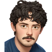 handsome man with facial hair sticker