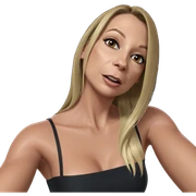 blonde girl with mole beauty sticker