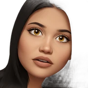 realistic portrait of girl sticker