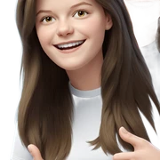 happy girls in white shirts sticker