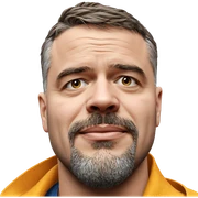 male portrait with beard sticker