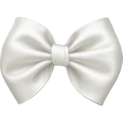 white satin bow sticker