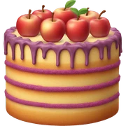 birthday cake made of apples sticker