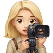 Girl with camera sticker