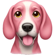 A pink dog sticker