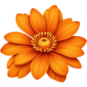 Flower orange  sticker