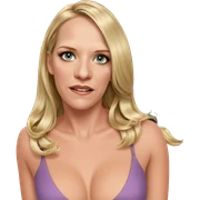 blonde girl in elegant dress sticker