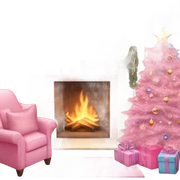 Pink Christmas. sticker