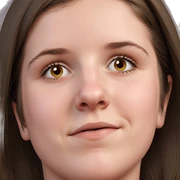 realistic portrait of girl sticker