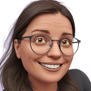 smiling girl with glasses sticker