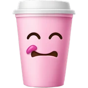 Pink coffee sticker