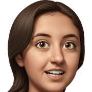 brown haired girl with meme sticker