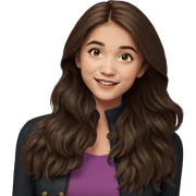 smiling girl with brown hair sticker