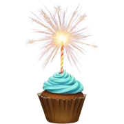 Cupcake with Sparklers sticker