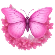 pink halo around pink butterfly sticker
