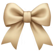 Beige bow sticker
