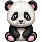 Cute baby panda sticker