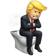 trump on the toilet sticker