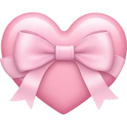 pastel pink heart with bow around it sticker