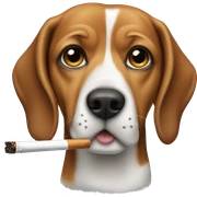 beagle smoking sticker