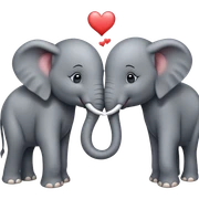 Elephants kissing sticker