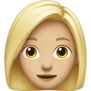 blond girl sticker