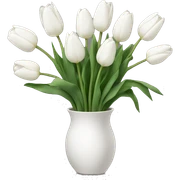 White tulips sticker