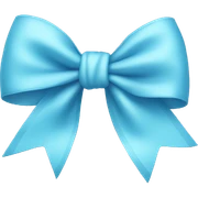 Light blue bow sticker