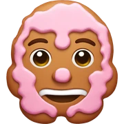 Pink gingerbread sticker