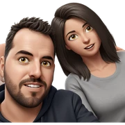 girl and boy portrait interaction sticker