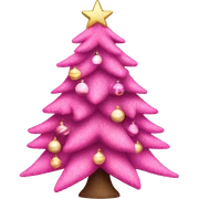 Pink dacorated Christmas tree  sticker