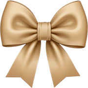 Beige bow sticker