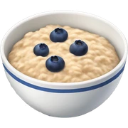 Bowl of oatmeal with blueberries  sticker