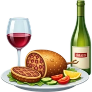 Churrasco y vino sticker