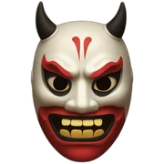 Chania mask Japan devil  sticker
