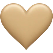 Beige heart  sticker