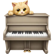 Chat qui joue du piano sticker
