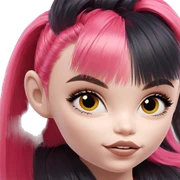multicolored hair portrait of girl sticker