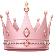White and pastel pink crown sticker