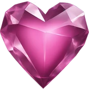 Crystal heart sticker