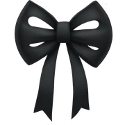 Black bow sticker