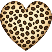 Leopard Print Heart sticker