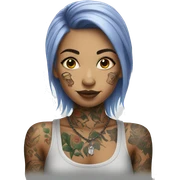 Tattooed girl sticker