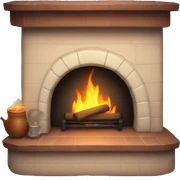 cozy fireplace  sticker