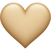 beige heart sticker