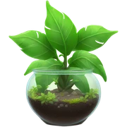 Some-shaped plant terrarium  sticker