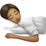 Brunette girl sleeping straigh hair sticker