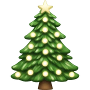 Christmas tree with white lights sticker