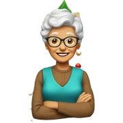 grandma christmas tree sticker
