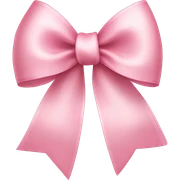 light pink ribbon bow sticker